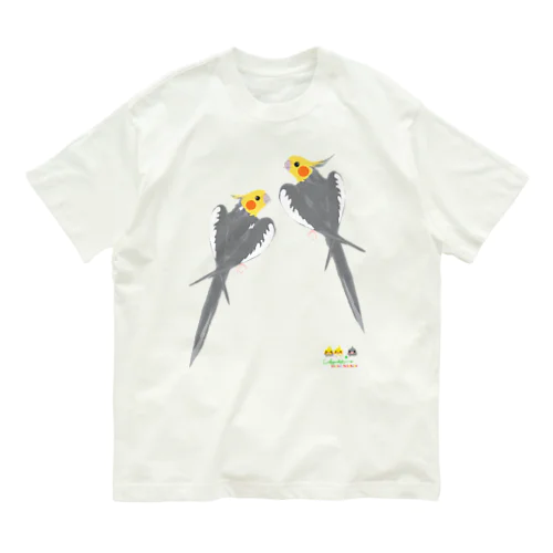 ノーマルオカメインコ　ごきげんポーズ中 オーガニックコットンTシャツ