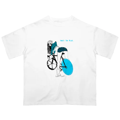 自転車 ガールプリント オーバーサイズTシャツ