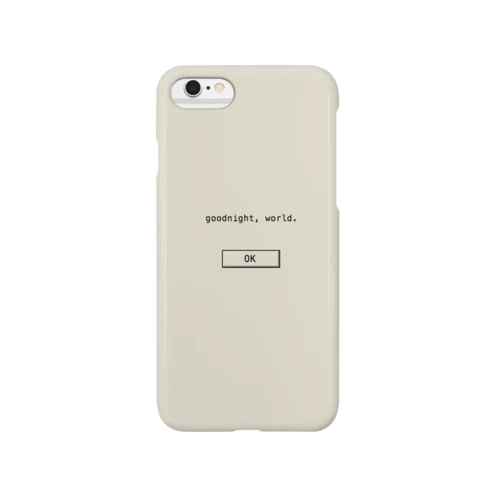 goodnight, world. (beige) スマホケース