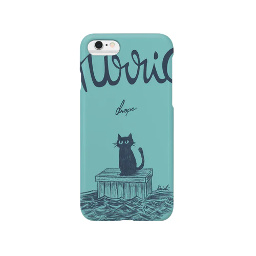 流された猫ケース（青緑） Smartphone Case