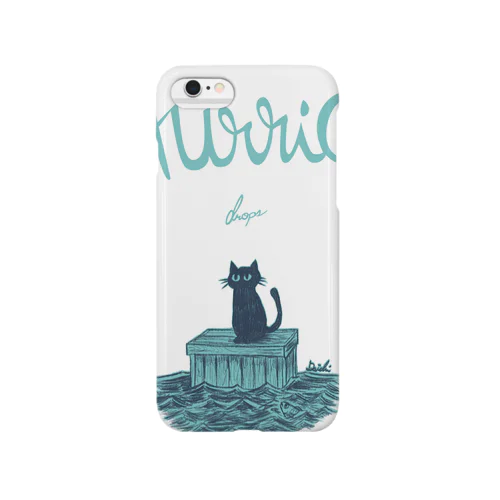 流された猫ケース（白） Smartphone Case