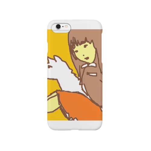 夕日の少女と犬 Smartphone Case