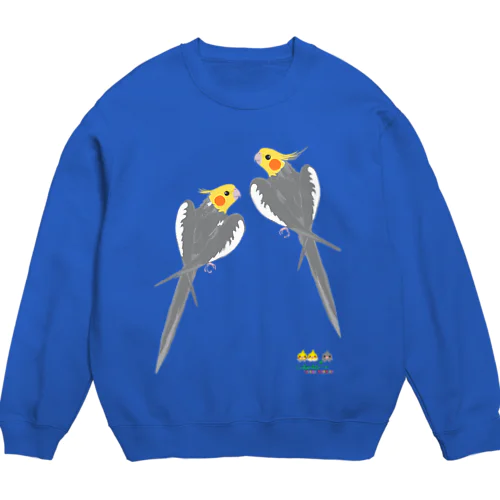 ノーマルオカメインコ　ごきげんポーズ中 Crew Neck Sweatshirt