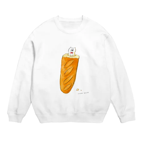 落ち着くネコ Crew Neck Sweatshirt