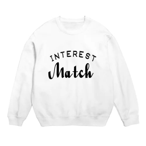 INTEREST Match  Crew Neck Sweatshirt