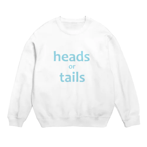 heads or tails・baby blue スウェット