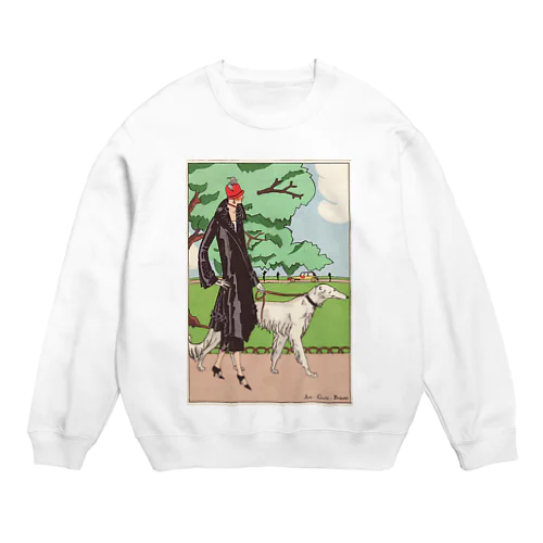 愛犬とお散歩 Crew Neck Sweatshirt