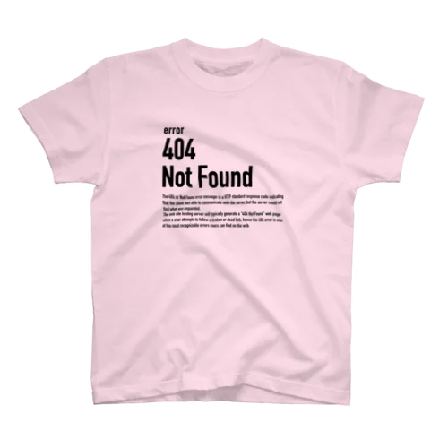 404 Not Found（エラーコードシリーズ） Regular Fit T-Shirt