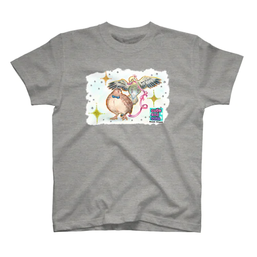 インコとうずらの「きらきら」 スタンダードTシャツ