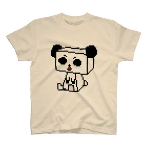 パンダ川(箱ドット) Regular Fit T-Shirt