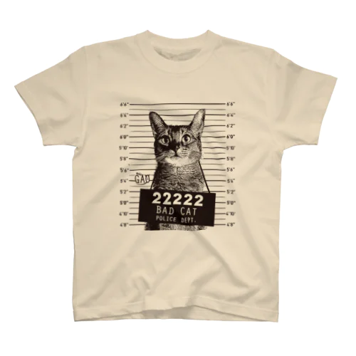 Nobigao 猫マグショット Regular Fit T-Shirt