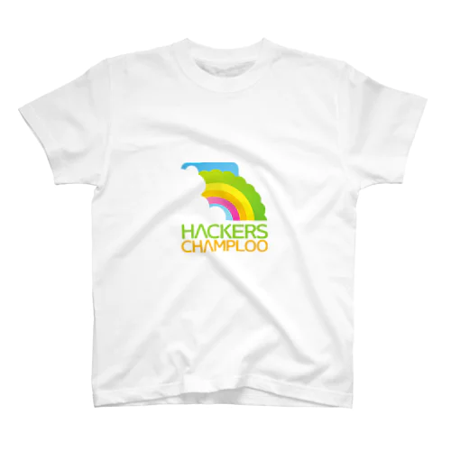 ハッカーズチャンプルーロゴ（正方形） スタンダードTシャツ