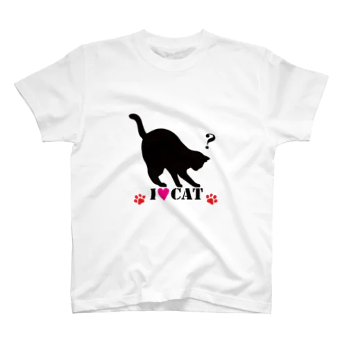 黒猫【何掘ってるの‥？】 スタンダードTシャツ