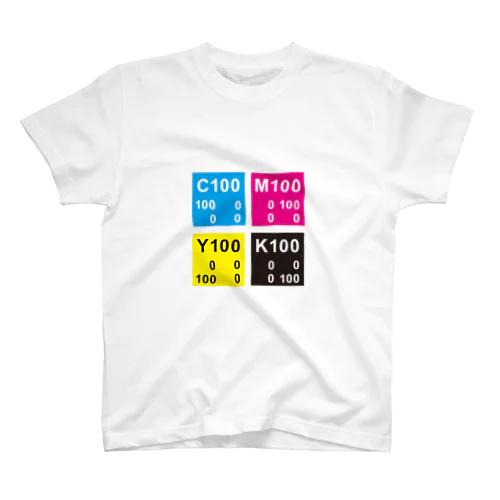 CMYKカラー SQUARE Regular Fit T-Shirt