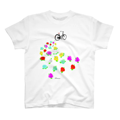 Omafiets　と　バラ スタンダードTシャツ