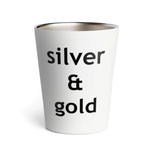 silver & gold Thermo Tumbler
