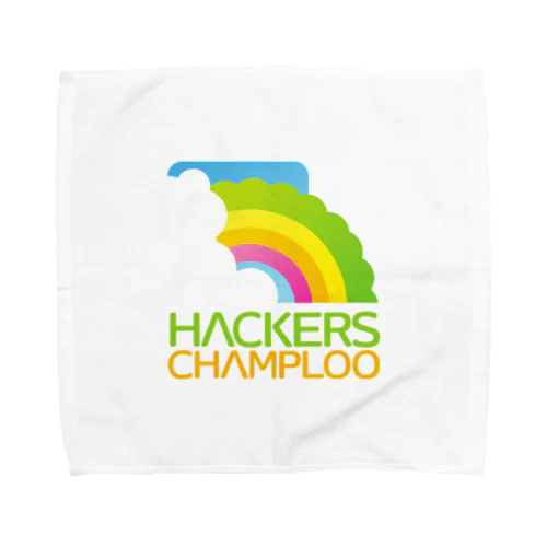 ハッカーズチャンプルーロゴ（正方形） Towel Handkerchief