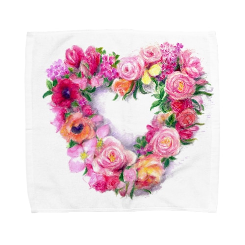 ハート形のリース Towel Handkerchief