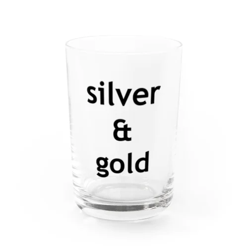 silver & gold Water Glass