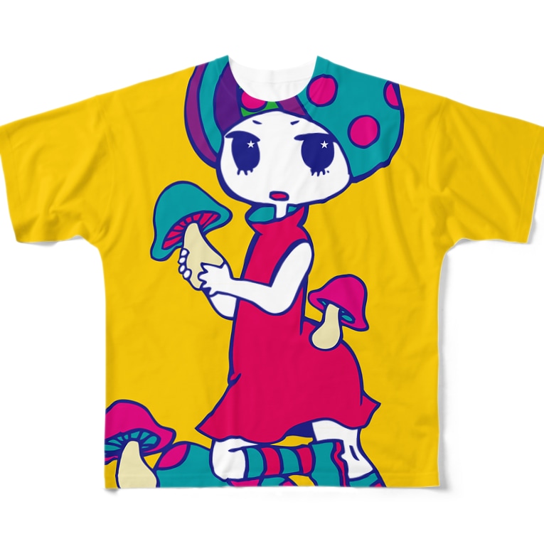 きのこちゃん ヨナハアヤ Sabuyona のフルグラフィックtシャツ通販 Suzuri スズリ