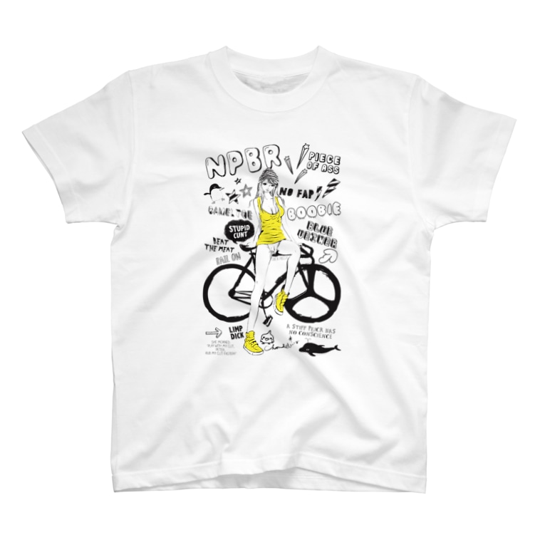 Npbr 自転車女子 ガーリーイラスト T Shirts By Loveclones Suzuri