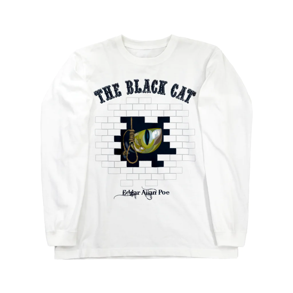 GubbishのThe Black Cat（淡色ボディ用） ロングスリーブTシャツ