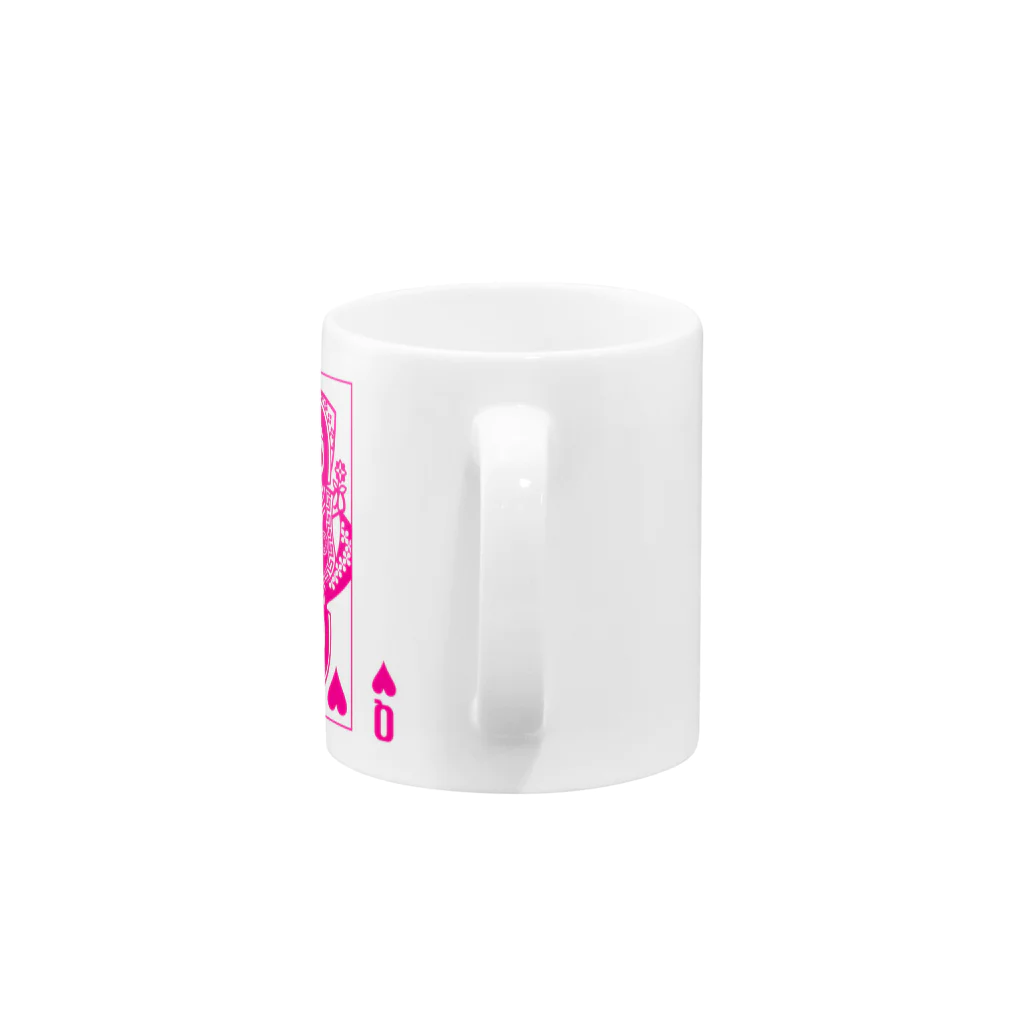 RachelのPINK HEART QUEEN Mug :handle