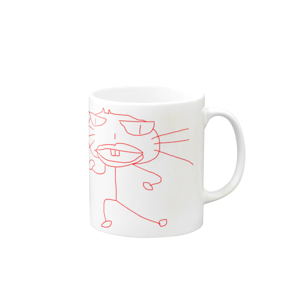 biscuitのネコ Mug :right side of the handle