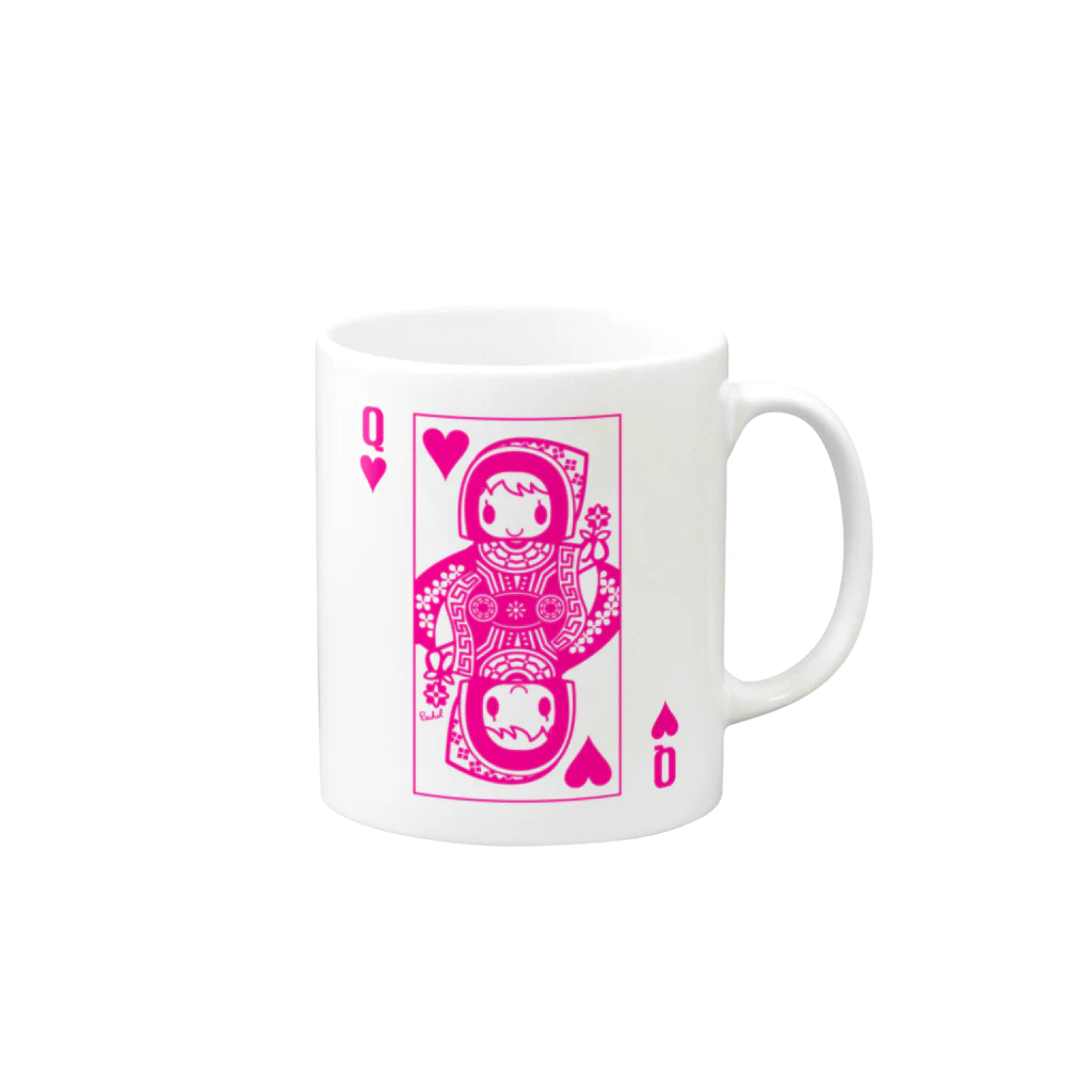 RachelのPINK HEART QUEEN Mug :right side of the handle