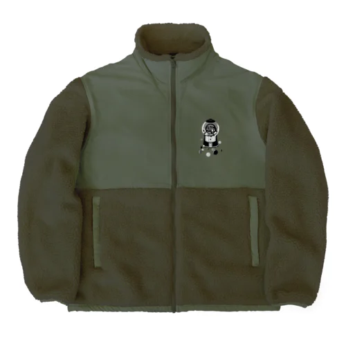 ガムボールマシーン-モノクロ Boa Fleece Jacket