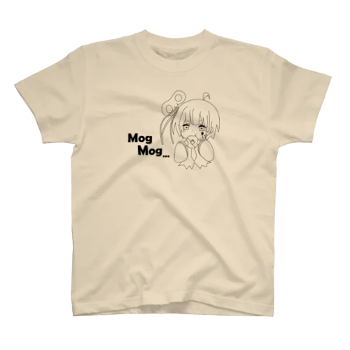 ぜんまい娘（もぐもぐ白黒Ver.） スタンダードTシャツ