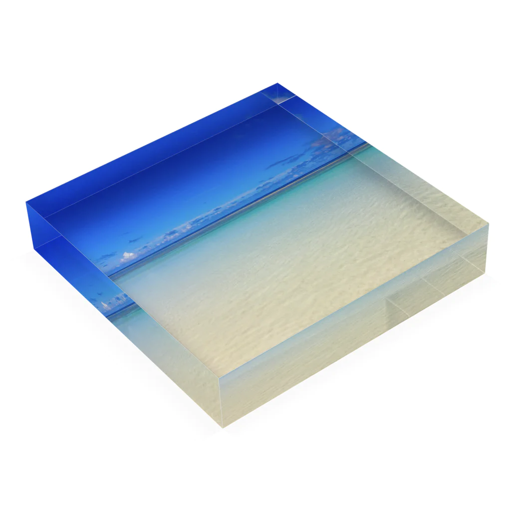 mizuphoto galleryのwestern sandy beach Acrylic Block :placed flat