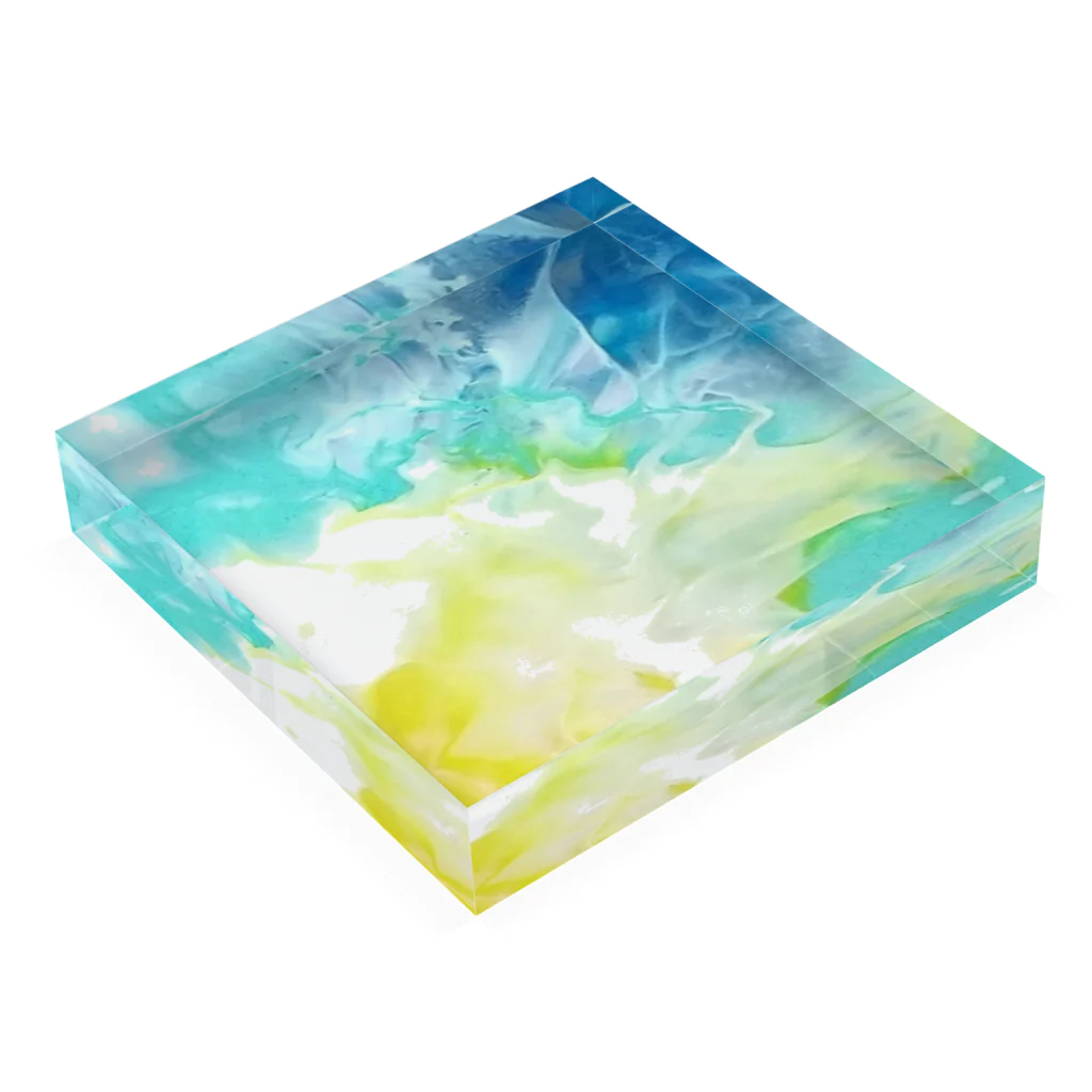 luontoiroの夏レモン Acrylic Block :placed flat