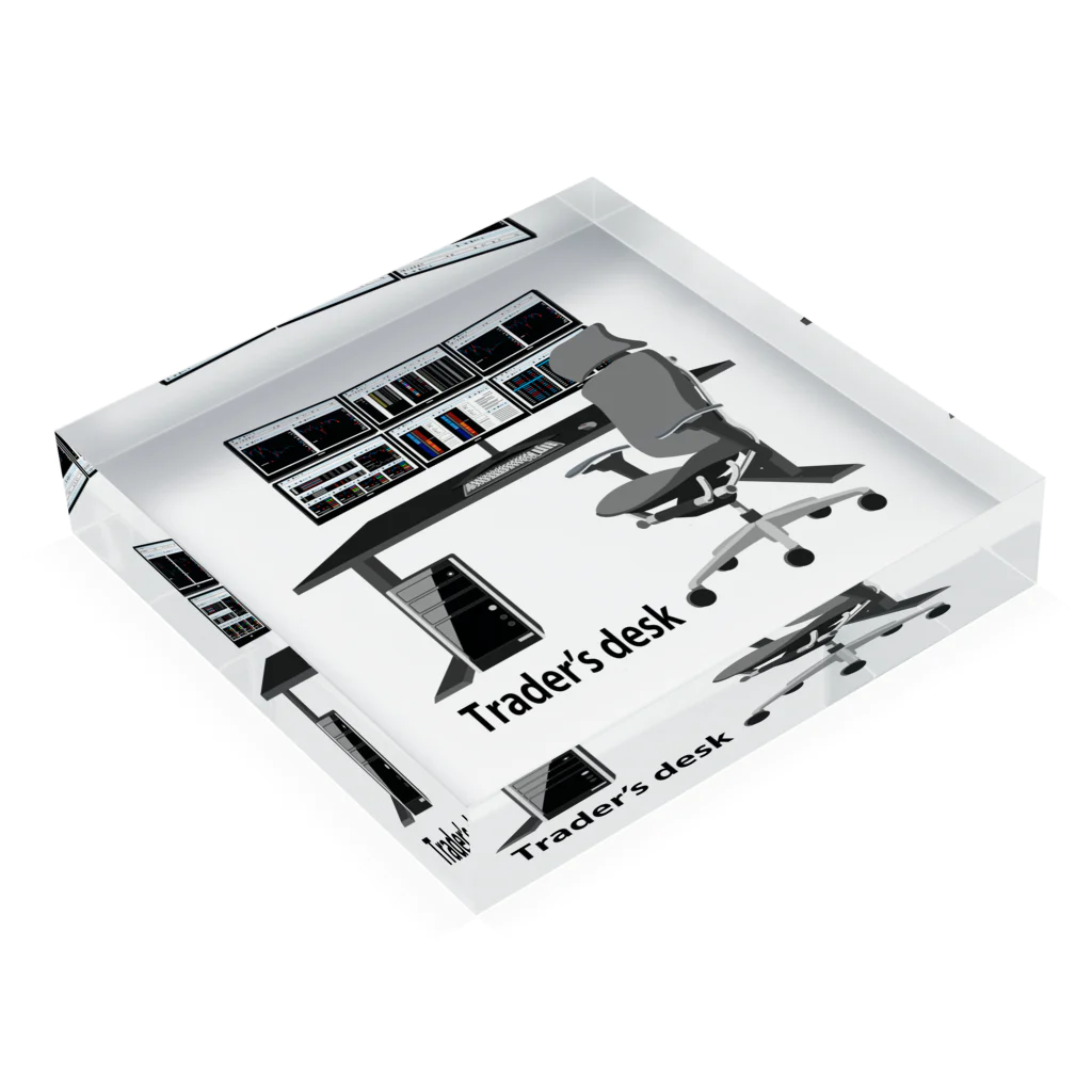 まんもすのトレーダーデスク Acrylic Block :placed flat