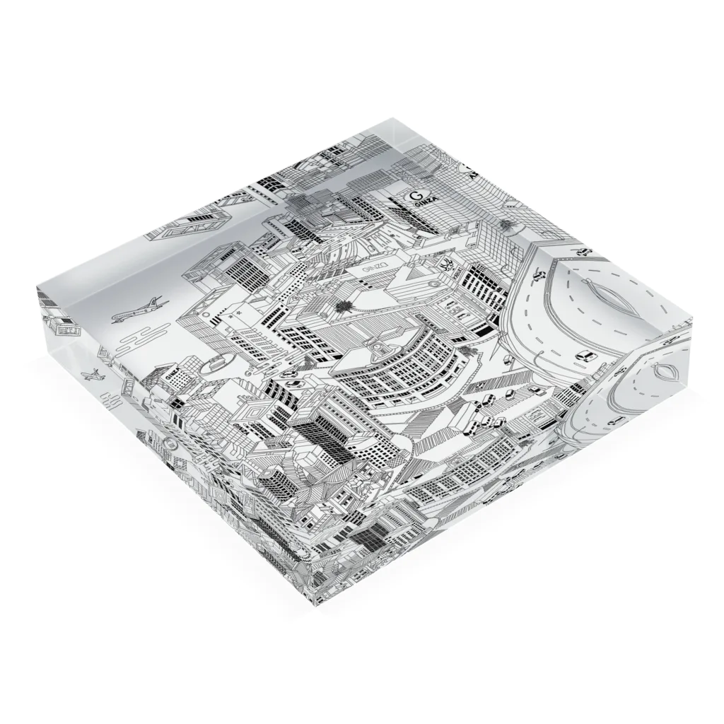 川上貴士のSUZURIのGINZA Acrylic Block :placed flat