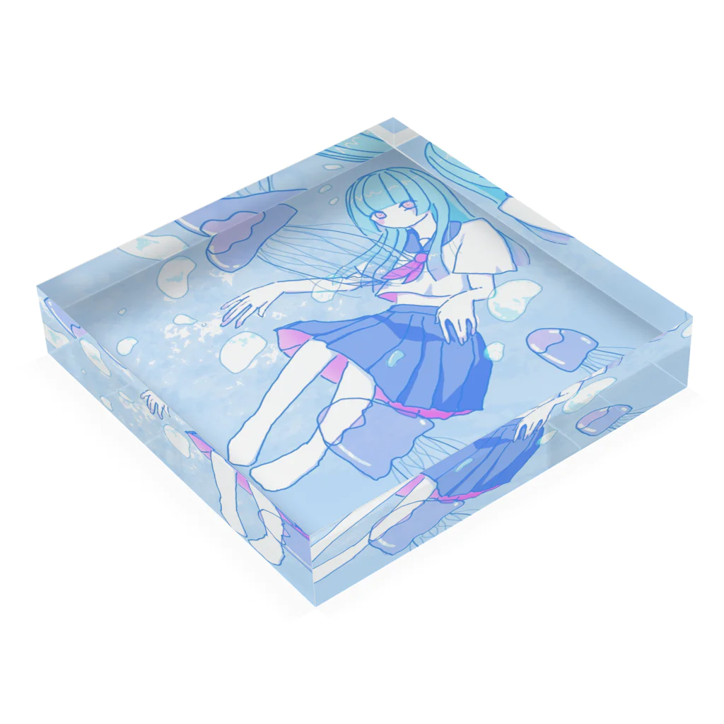 るぅちゃんのクラゲ姫 Acrylic Block :placed flat