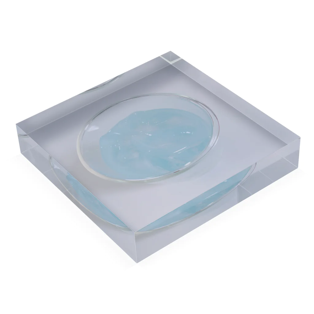 にゃーの店のlight blue Acrylic Block :placed flat