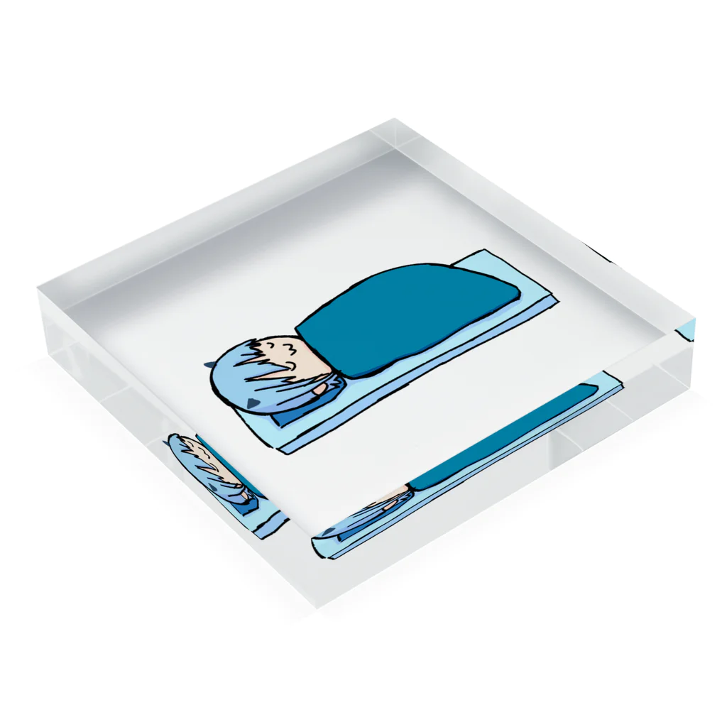 縹のつゆ屋さんのすやすや睡眠縹鬼つゆ Acrylic Block :placed flat