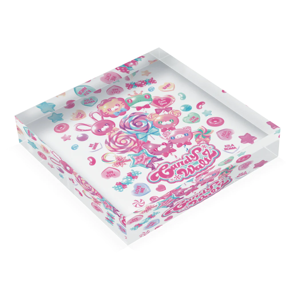 キラロマのCandy Waltz No.01 Acrylic Block :placed flat