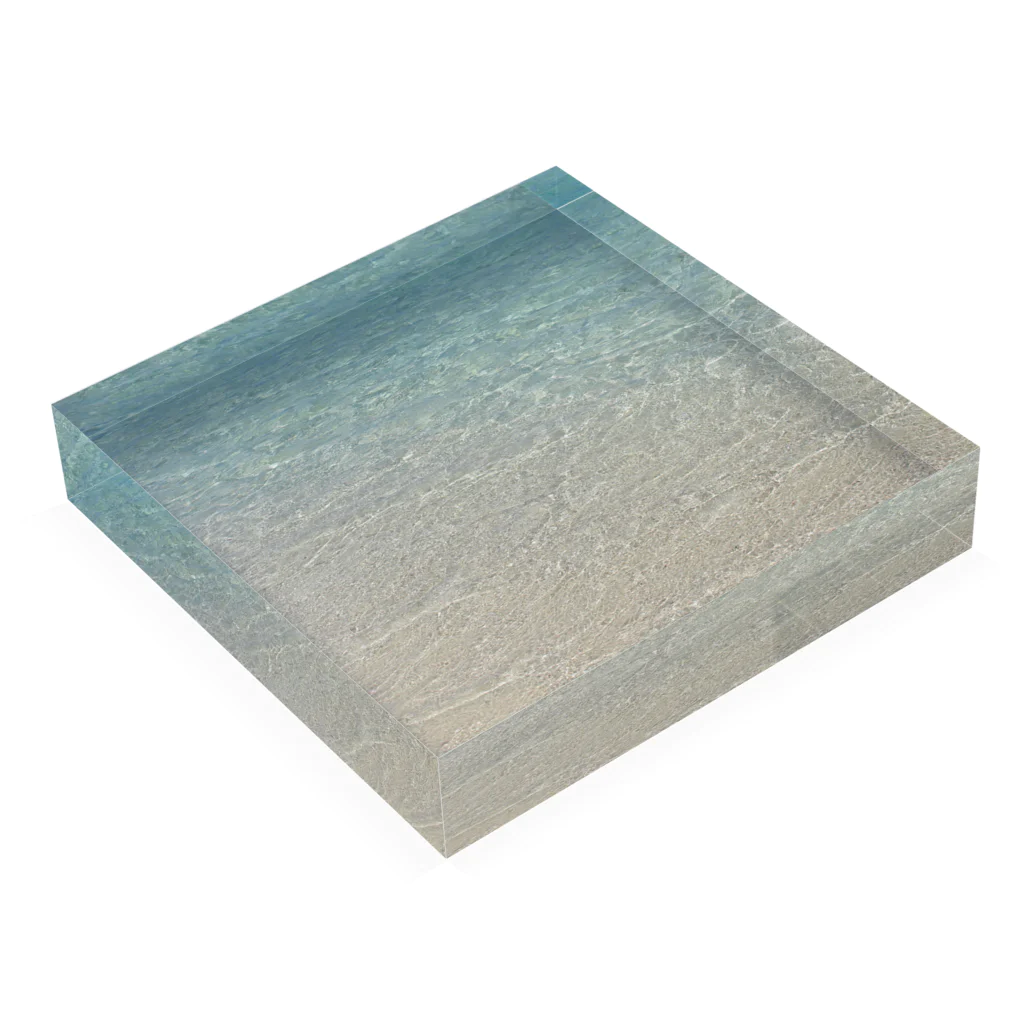 saruchi工房のBeautiful Okinawan Sea アクリルブロック No.1 Acrylic Block :placed flat