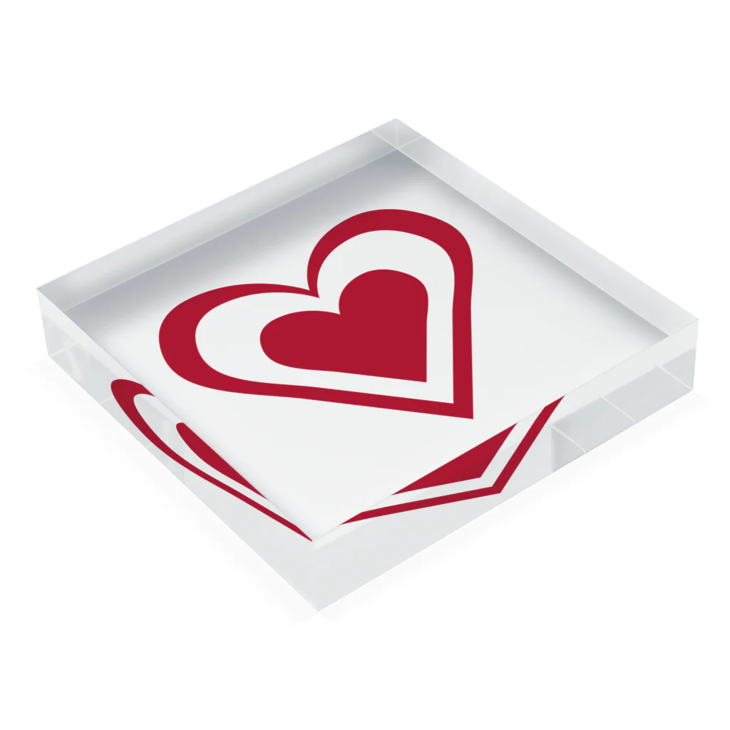 sayumaruのheart Acrylic Block :placed flat