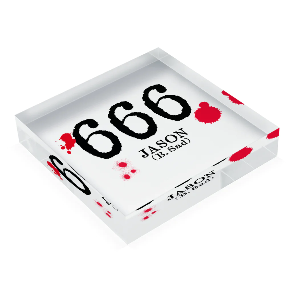 猫山アイス洋品店の666！ Acrylic Block :placed flat