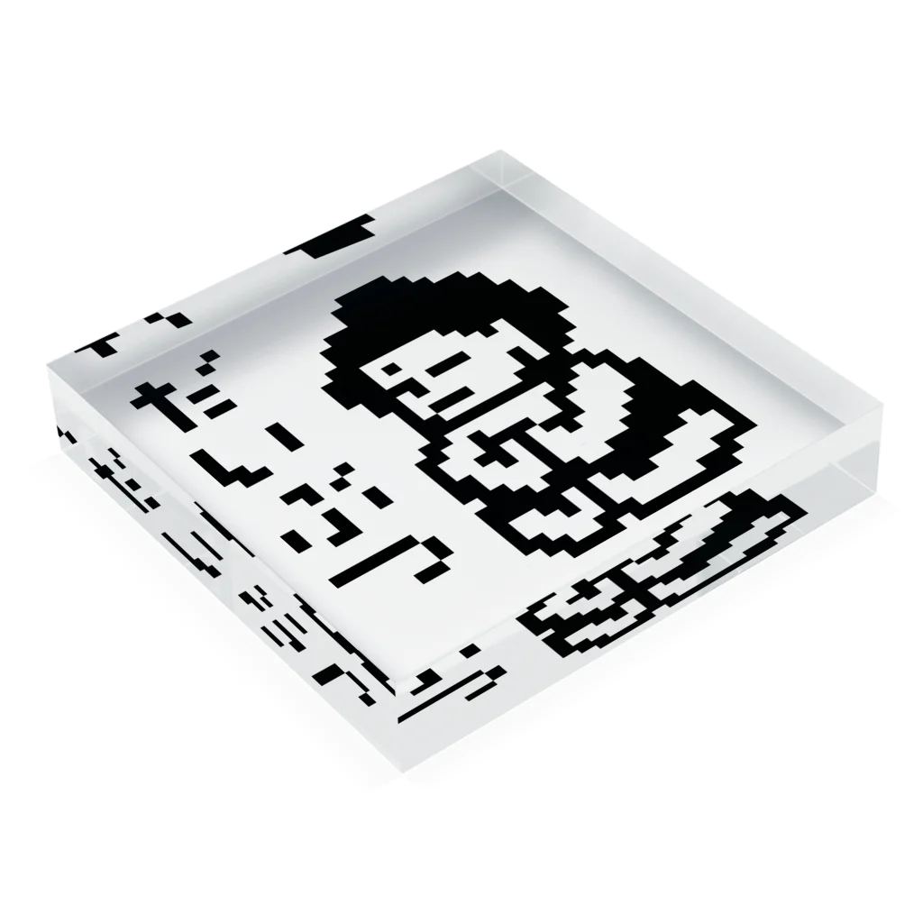 LalaHangeulのだいぶつくん Acrylic Block :placed flat