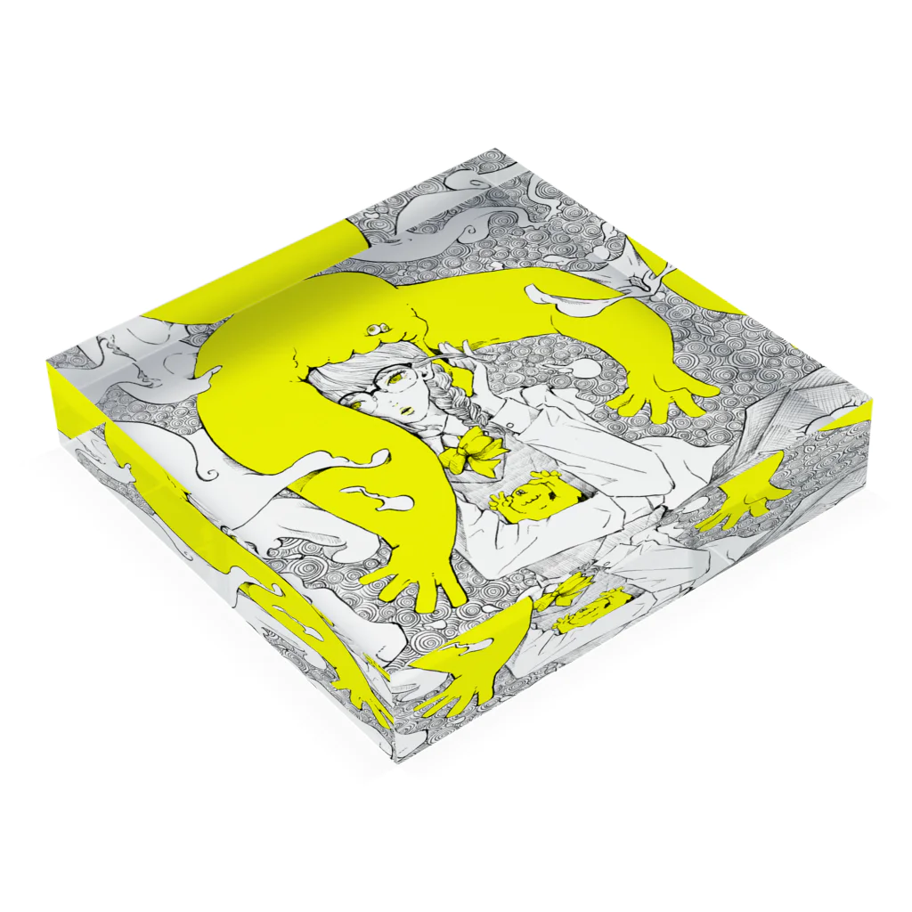 9 10 9（ qu / ten / qu ）のoccult research club Acrylic Block :placed flat
