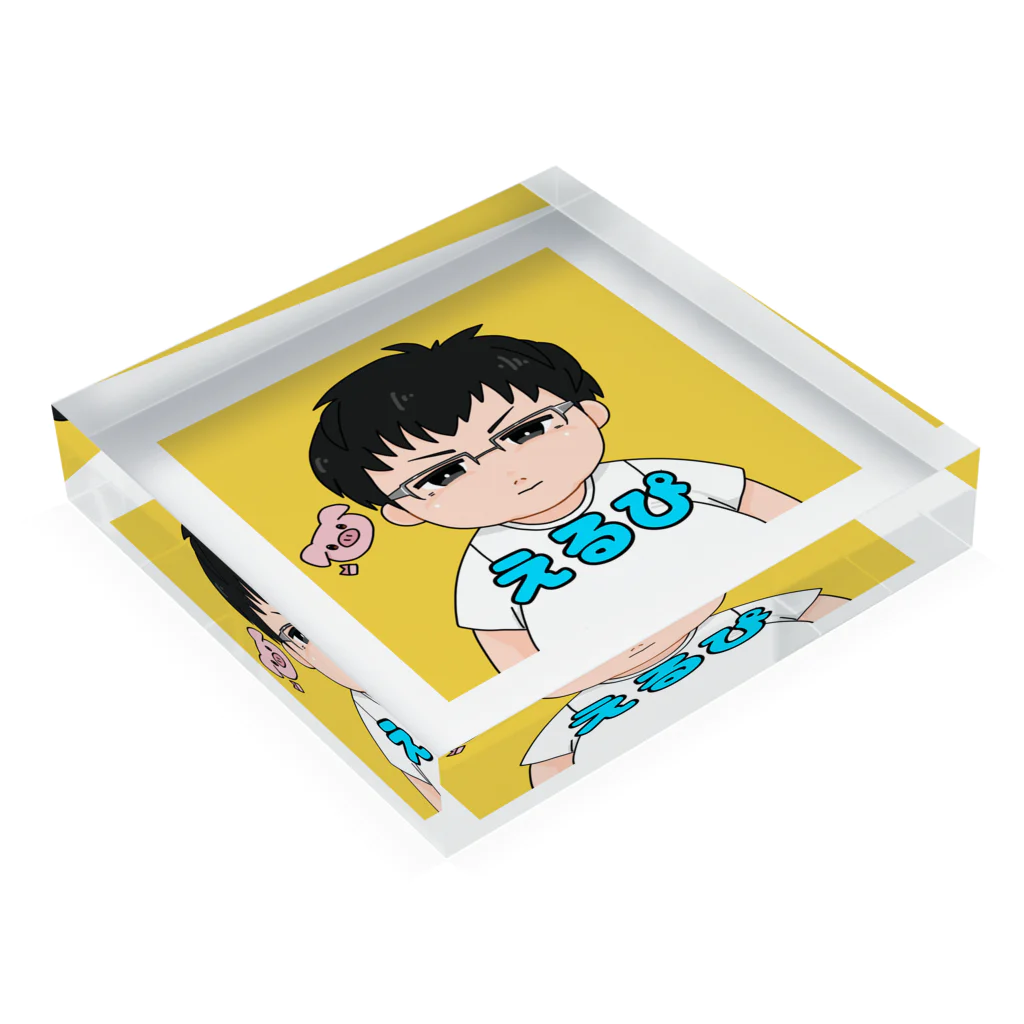 えるぴ🐷(にっくん)のえるぴっぴ Acrylic Block :placed flat