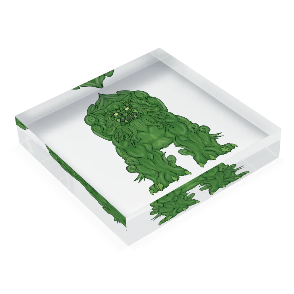 F ＆ Fの狛犬 Acrylic Block :placed flat