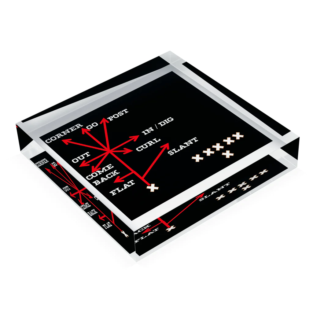 AAアメフトのRoute Tree Acrylic Block :placed flat
