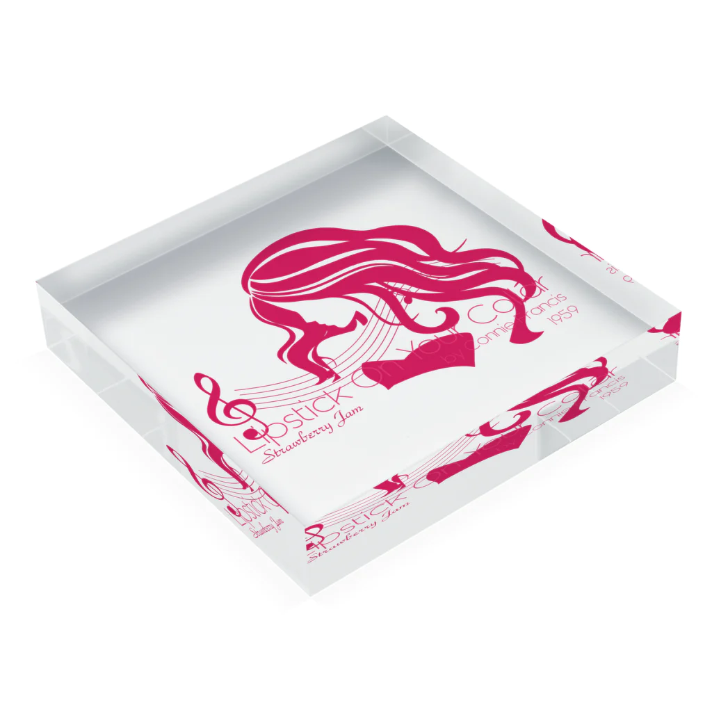 JOKERS FACTORYのLIPSTICK ON YOUR COLLAR Acrylic Block :placed flat