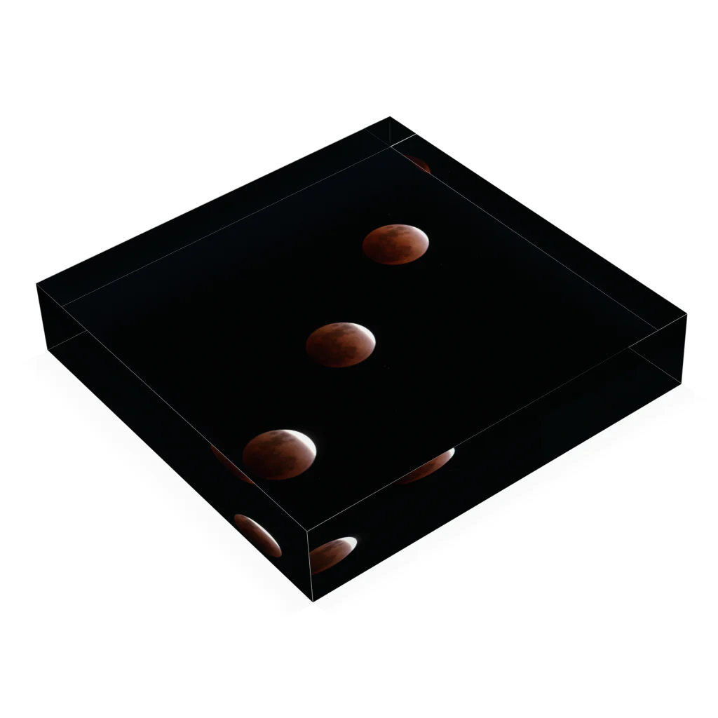 nokkccaの皆既月食 - Total Lunar Eclipse - Acrylic Block :placed flat