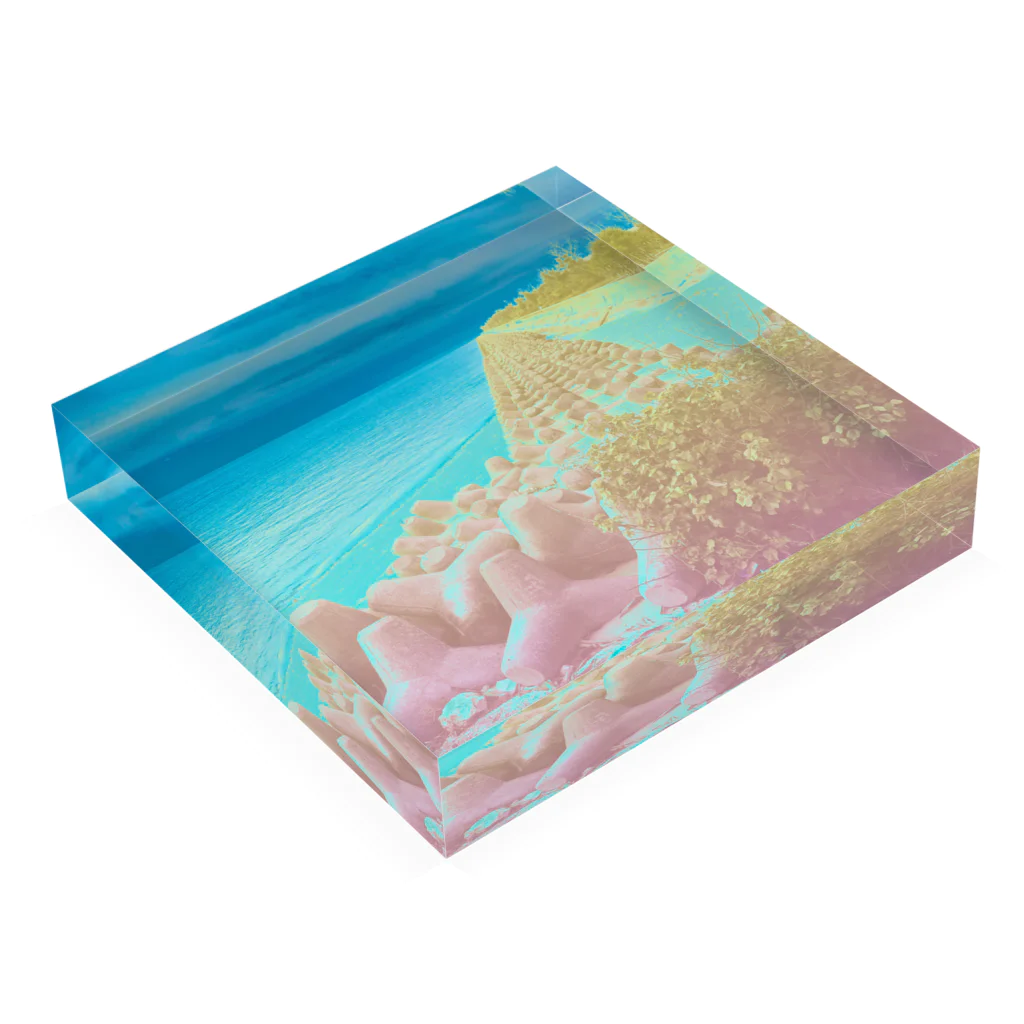 ウナーゴン20億3千万販売所の異界の海 Acrylic Block :placed flat